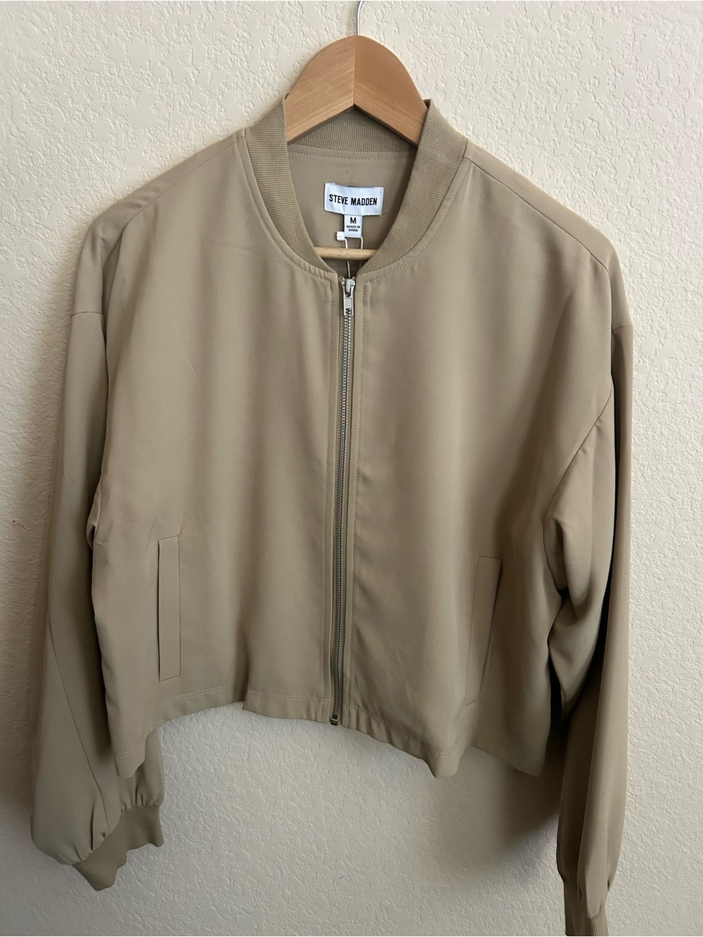 Steve Madden Cropped Bomber Jacket